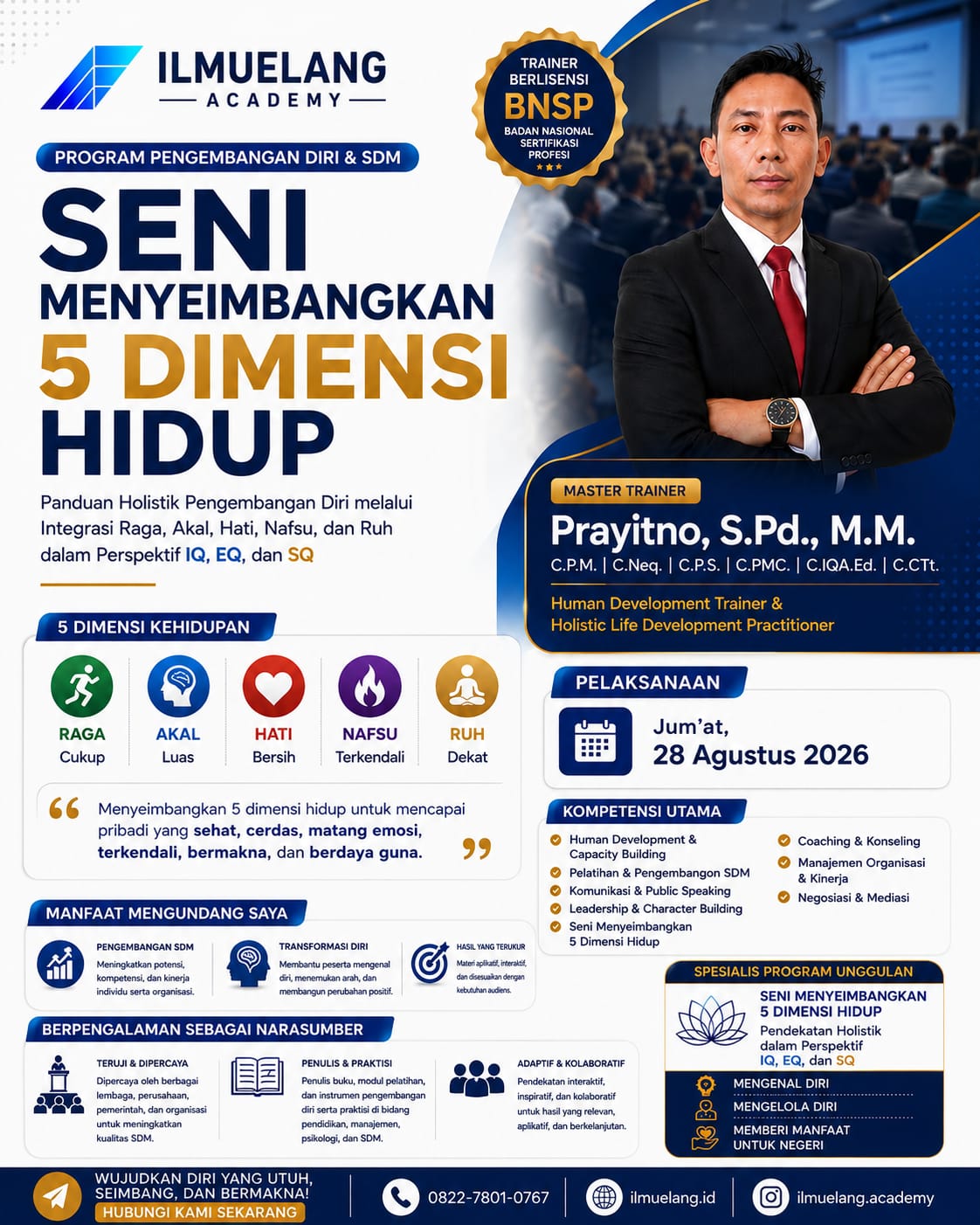PROGRAM PENGEMBANGAN DIRI & SDM SENI MENYEIMBANGKAN 5 DIMENSI HIDUP